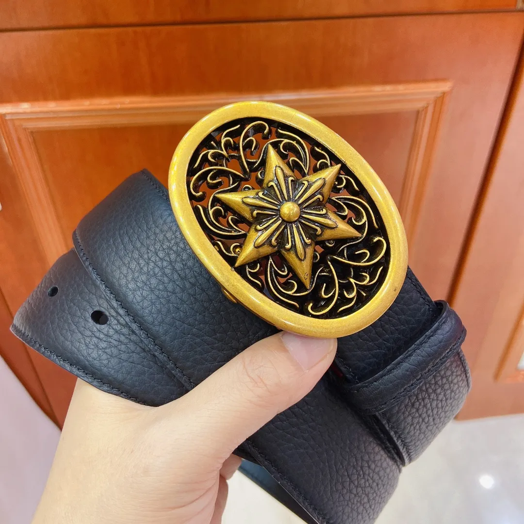 💰480💰Full package💰 💍Purchase level 𝐂𝐡𝐫𝐨𝐦𝐞𝐇𝐞𝐚𝐫𝐭𝐬 Crow Heart Detachable model. High-quality six-pointed star hardware with first-layer lychee leather belt, very cool. Width 3.8cm